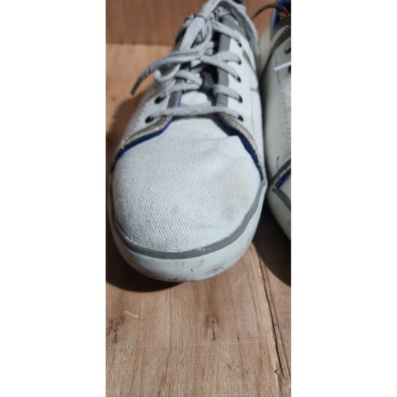 Clarks Mens Size 10.5 M 26115998 White Lace Up Canvas Boat Shoes - Picture 4 of 11